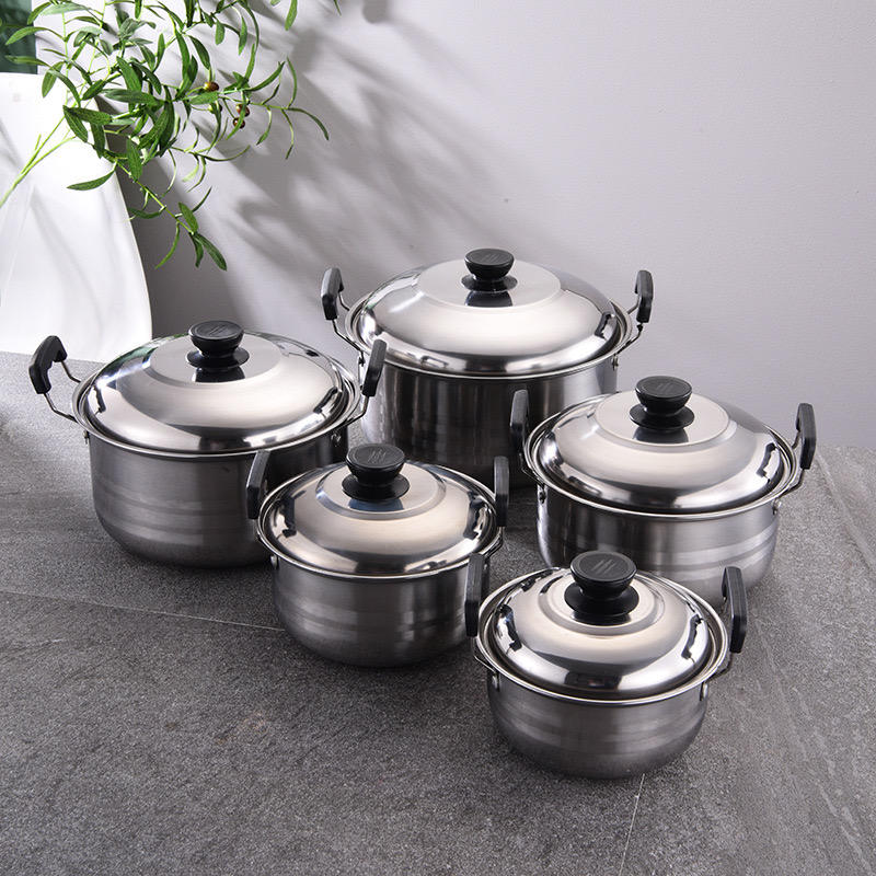 10pcs Kitchen Ware Soup Steamer Pot Set With Lid Stainless Steel Cooking Pot Set Cookware Sets Household Items