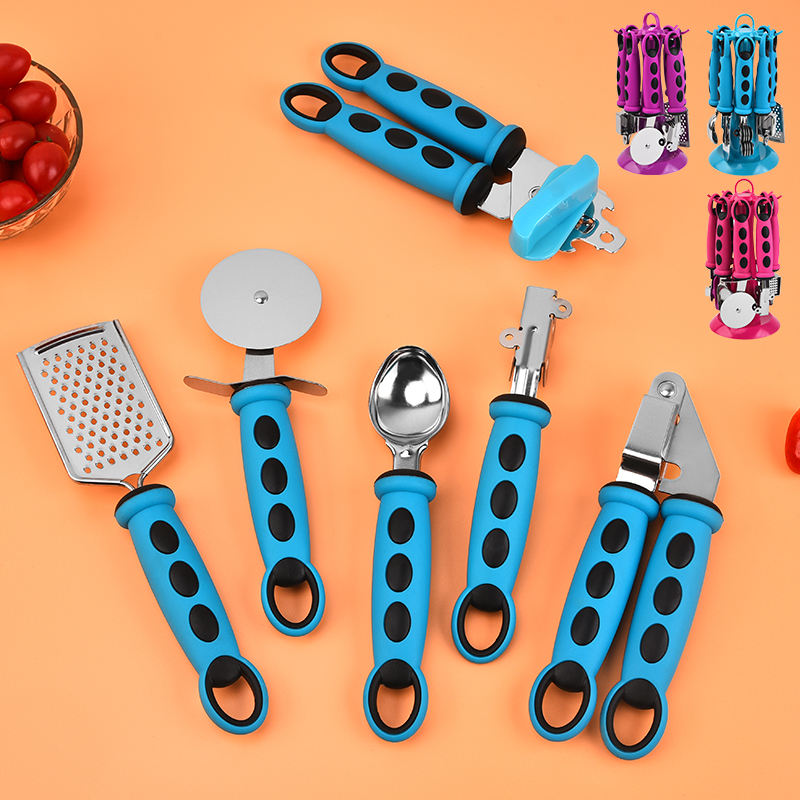 Kitchen Product Smart Gadgets Cooking Kitchen Items Stainless Steel 430 Utensil Set with TPR Soft Touch Handle
