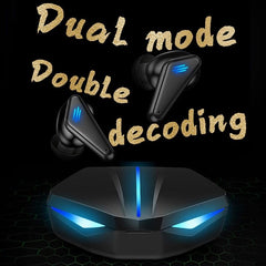 Gaming Headset Low Latency Bluetooth Earphones Earbuds with Mic Bass Audio Sound Positioning Wireless Headphones for PUBG