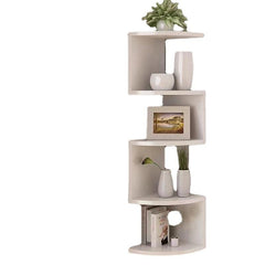 Nordic 5 Layers Wooden Corner Shelf Floating Semi-Circle Storage Shelves Bookshelf Wall Display Corner Shelf Home Decor