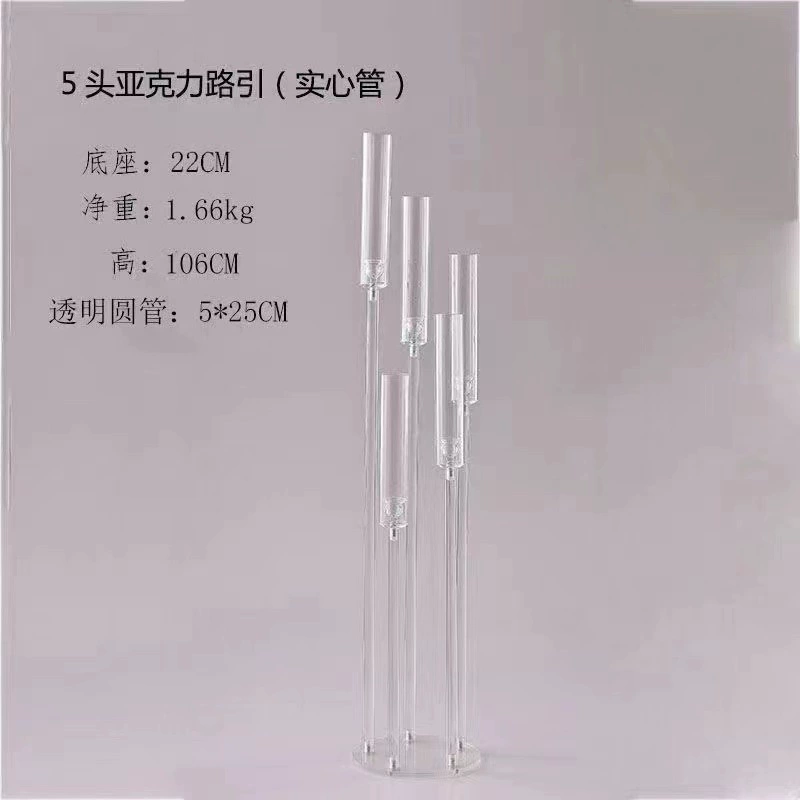 Acrylic Candle Holder Wedding Candelabra Centerpieces Candlestick Flower Stand for Party Wedding Decoration