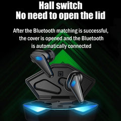 Gaming Headset Low Latency Bluetooth Earphones Earbuds with Mic Bass Audio Sound Positioning Wireless Headphones for PUBG