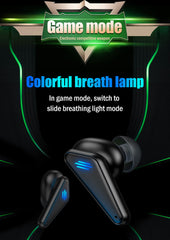 Gaming Headset Low Latency Bluetooth Earphones Earbuds with Mic Bass Audio Sound Positioning Wireless Headphones for PUBG