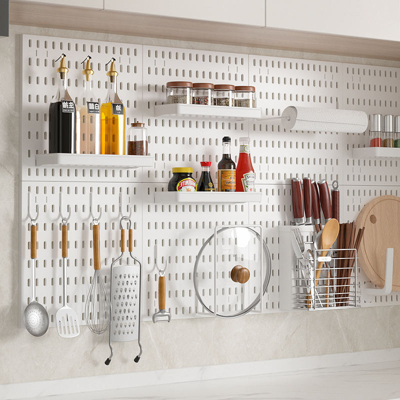 OEM Pegboard Wall Organizer Manufacturer Wall-Mounted Coffee Tool Organizer for Kitchen