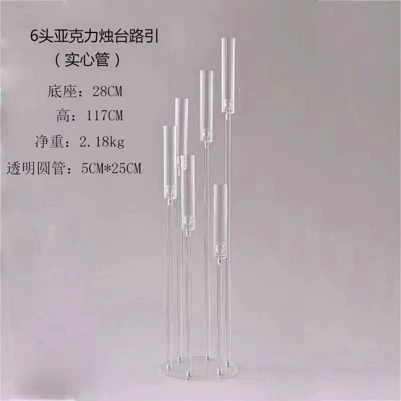Acrylic Candle Holder Wedding Candelabra Centerpieces Candlestick Flower Stand for Party Wedding Decoration
