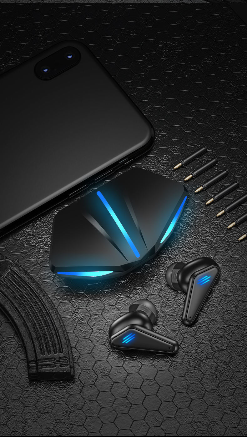 Gaming Headset Low Latency Bluetooth Earphones Earbuds with Mic Bass Audio Sound Positioning Wireless Headphones for PUBG
