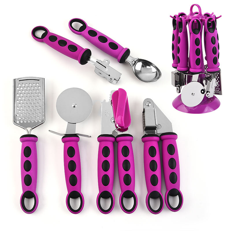 Kitchen Product Smart Gadgets Cooking Kitchen Items Stainless Steel 430 Utensil Set with TPR Soft Touch Handle
