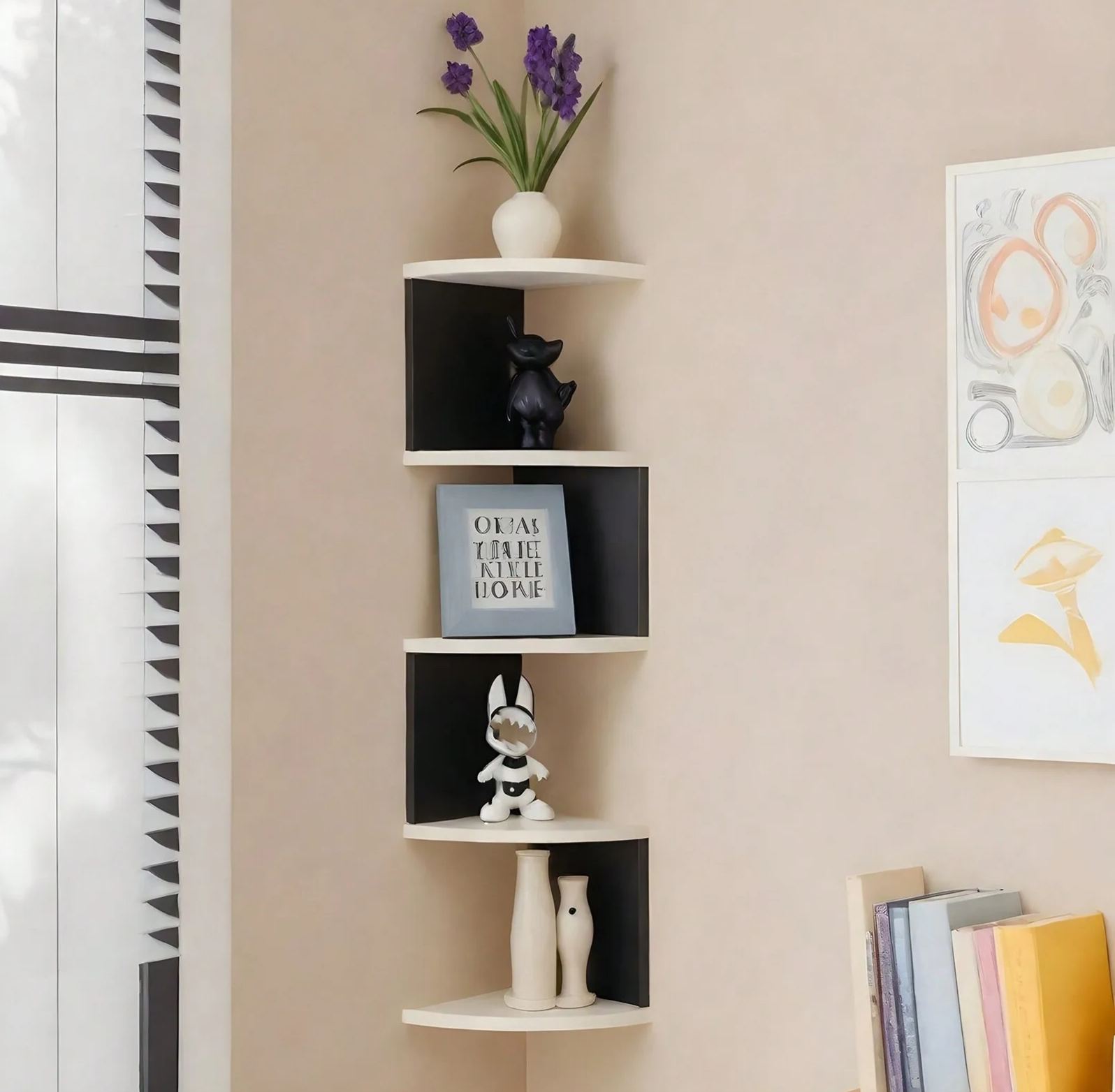 Handmade Cotton Macrame Wall Hanging Plant Flower Hanger Pot Holder Macrame Wooden Floating Shelves Indoor Decoration