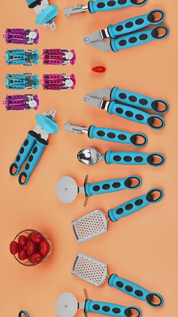 Kitchen Product Smart Gadgets Cooking Kitchen Items Stainless Steel 430 Utensil Set with TPR Soft Touch Handle